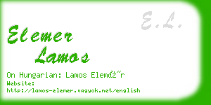 elemer lamos business card